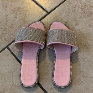 Pink rhinestone sandals | size 5.5 Women